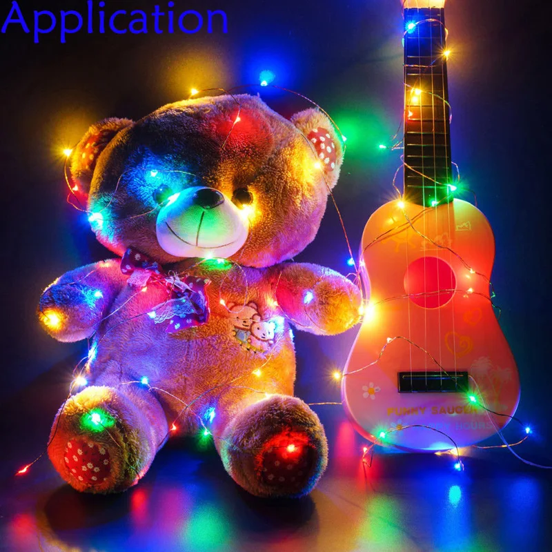 1M Waterproof LED String Lights Battery Powered Christmas Copper Wire Fairy Light For Xmas Home Decoration