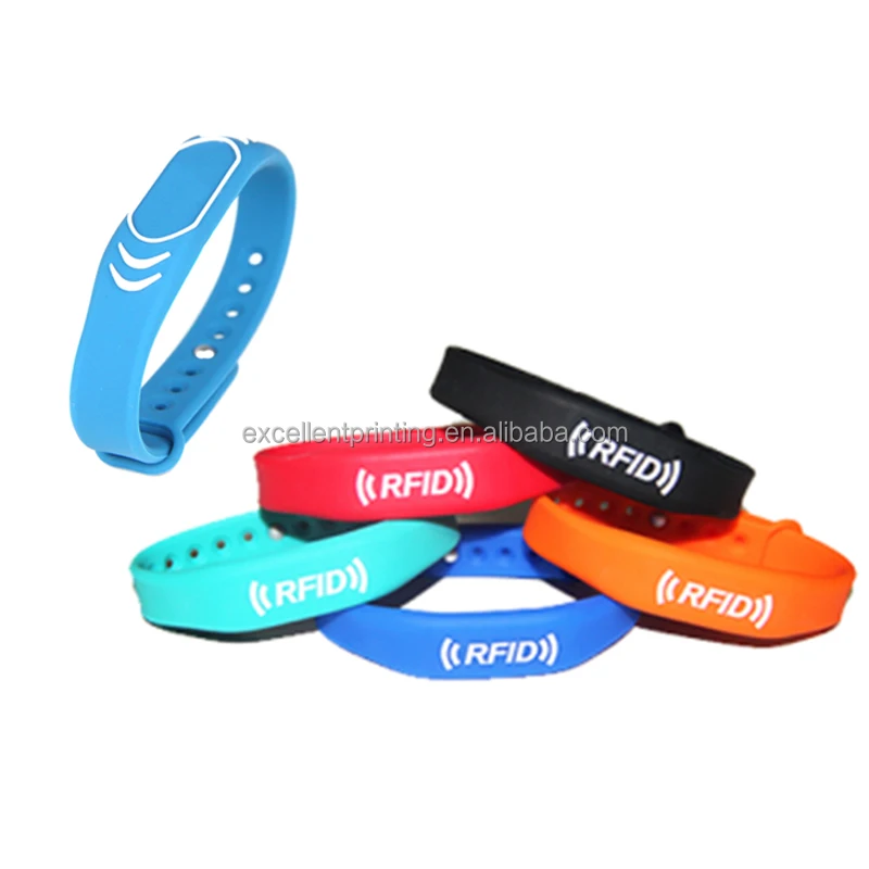 Colorful NFC Silicone bracelet 13.56mhz rfid silicone wristband RFID Rubber Silicone Wristband for tracking