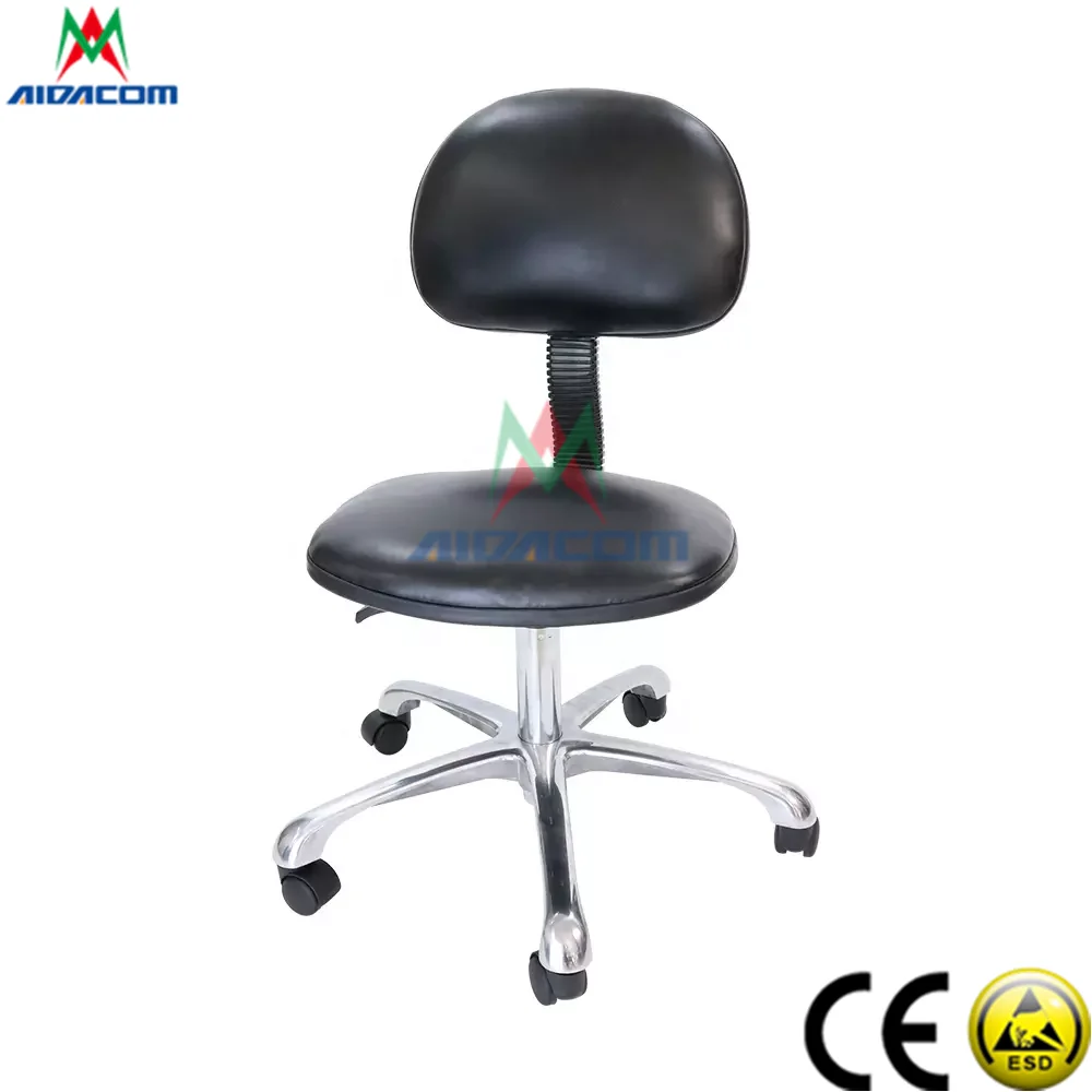PU leather anti-static office lab chairs Black Blue Adjustable antistatic Cleanroom ESD Chair