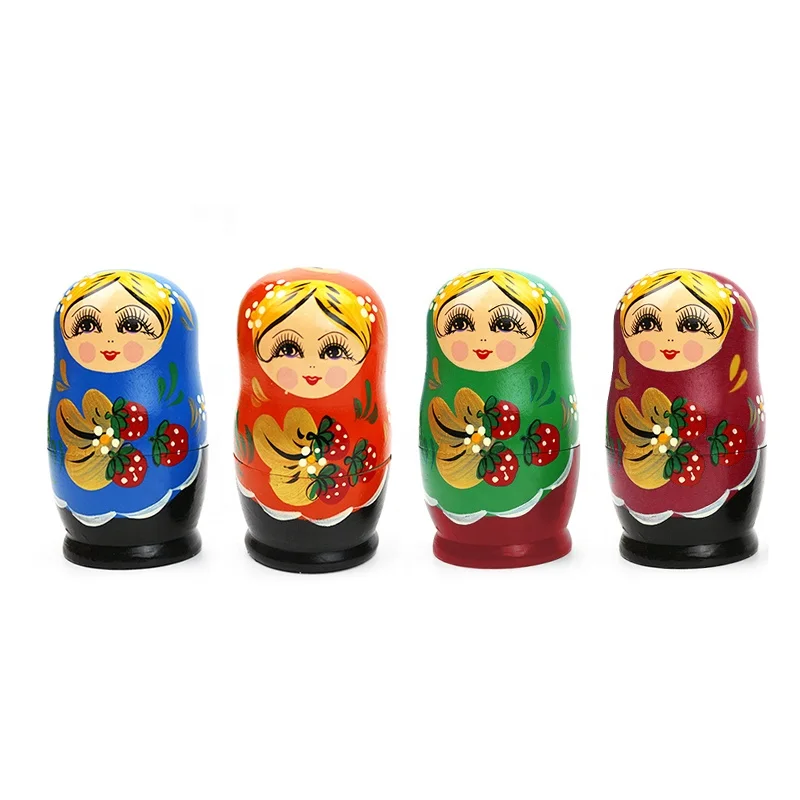 Custom Matryoshka Dolls Russian Doll Custom Matryoshka Dolls  Nesting Russian Babushka Hand Paint Matryoshka Toys Set, 5 Pieces