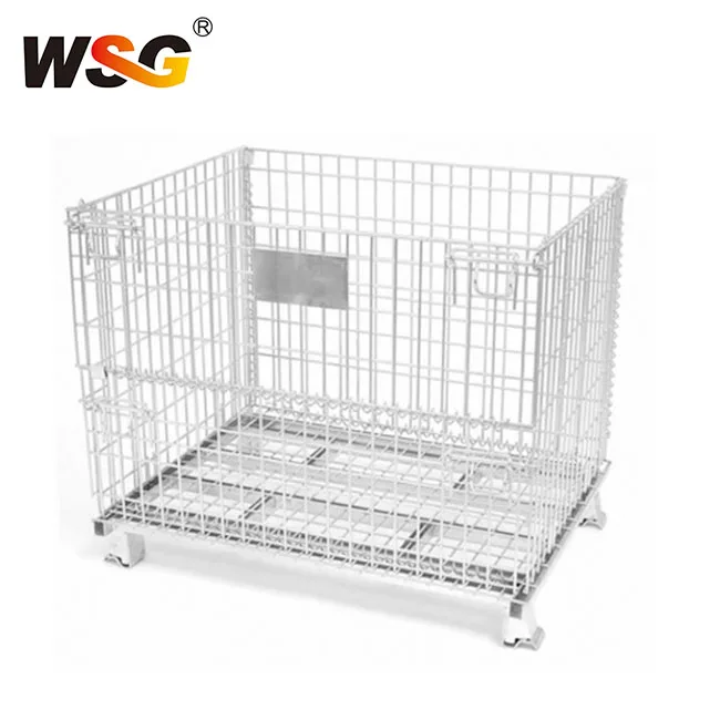 Лидер продаж Проволочная сетчатая коробка сверхпрочный стальной контейнер большой емкости металлический для хранения