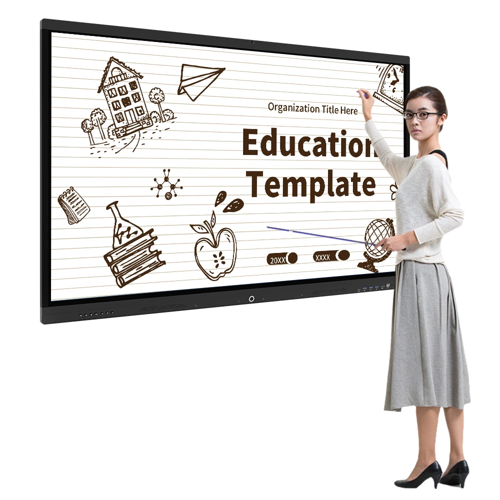 86 inch interactive Android/Windows Ops Option Flat Panel  Whiteboard with Pen and Hand write for Business and Education
