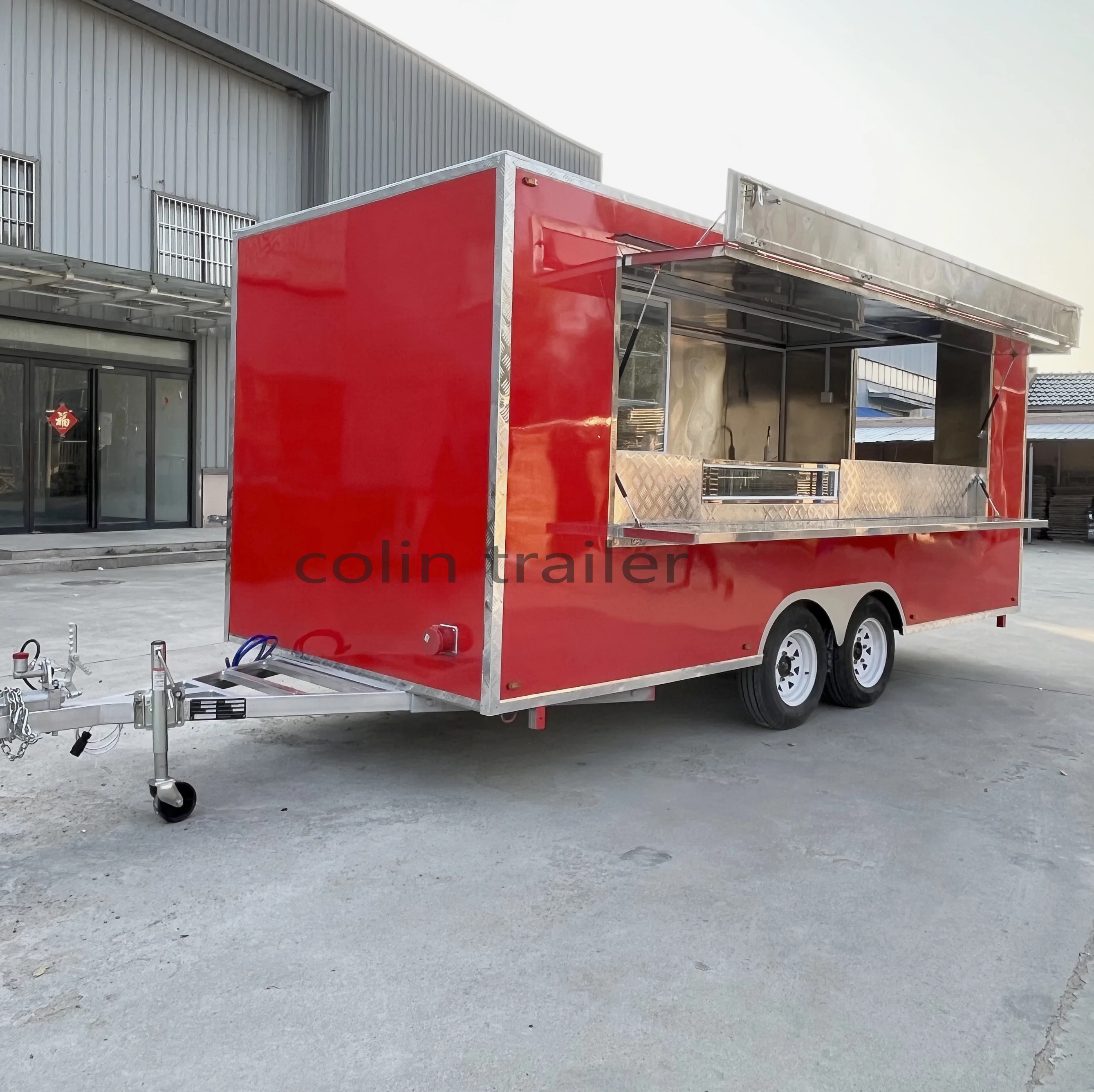 Conlin Factory price pizza food trailer mobile shawarma food cart remolque tienda for sale