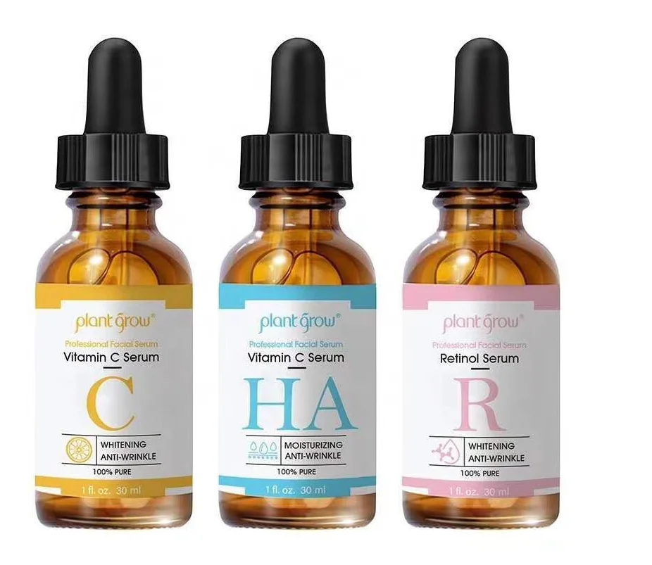 Высококачественная отбеливающая сыворотка с фирменной торговой маркой против морщин для красоты кожи лица набор сыворотки с ретинолом и гиалуроновой кислотой витамином С