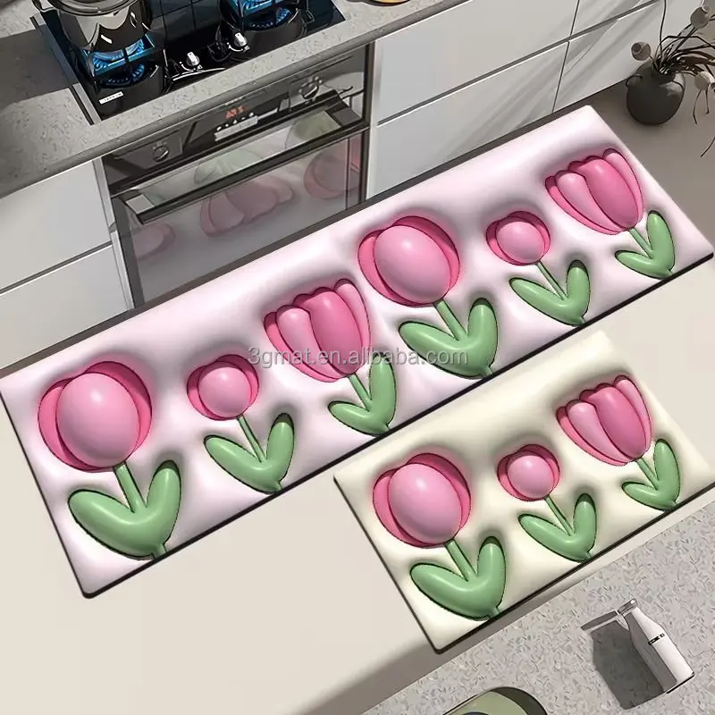 Wholesale 3G Mat With 3d Printed Diatom Mud Absorbent Bathroom Floor Mat