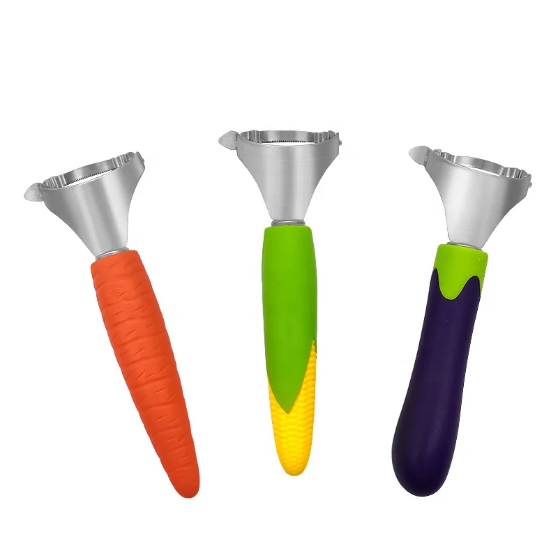 Овощечистка с ручкой в виде баклажана и кукурузы кухонный инструмент нож для чистки картофеля многого