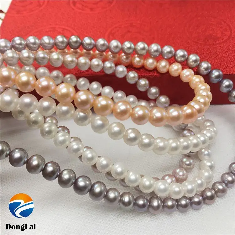 5А китайский завод культивированный натуральный жемчуг нитка 2-13 мм Идеальный Круглый белый пресноводный жемчуг ожерелье оптовая цена