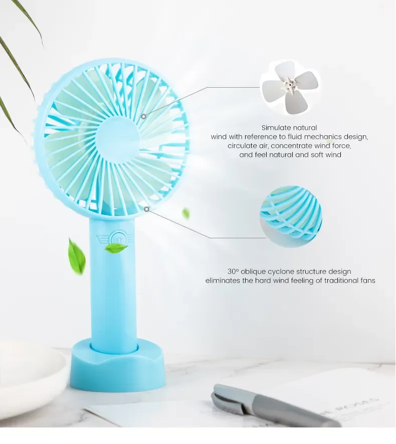 Hot Selling Portable Fan USB Rechargeable Mini Telescopic Floor Low Noise Summer Electric Fan For Household Bedroom Office