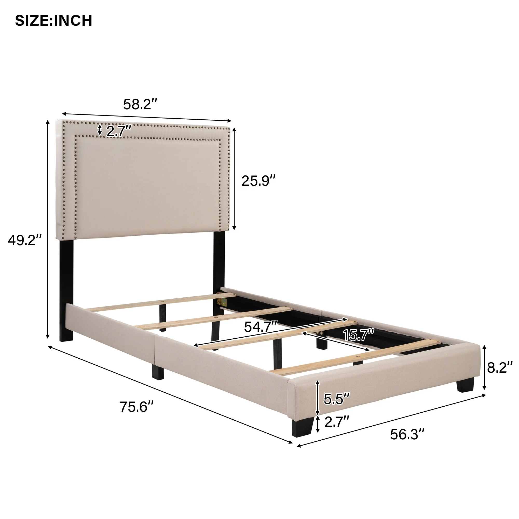 Миланская мягкая платформа с деревянными планками и насадками (полная)