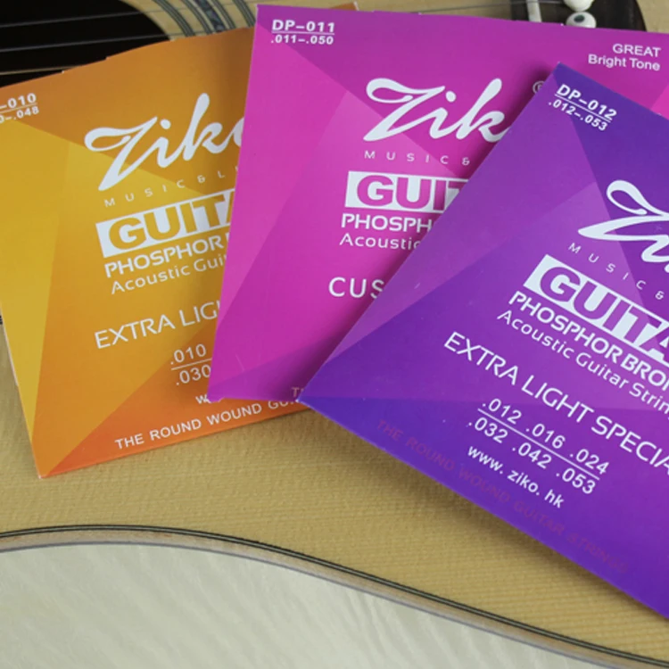 Phosphor bronze 90/10 copper anti-rust steel Acoustic Guitar Strings for Guitar Parts Can custom package