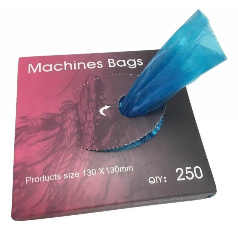  250pcs/lot 130*130mm Disposable Tattoo Machine cover Medical Plastic Bags for