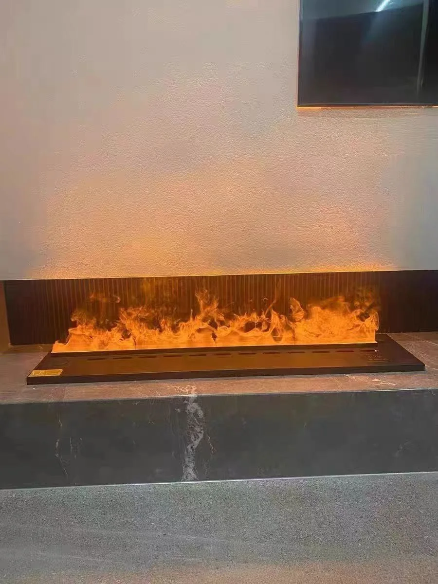 Dreamflame Wall Mounted Electric Fireplace No Heater 3 Sides Water Vapor Indoor Fireplace Living Room Decor Steam Fireplace