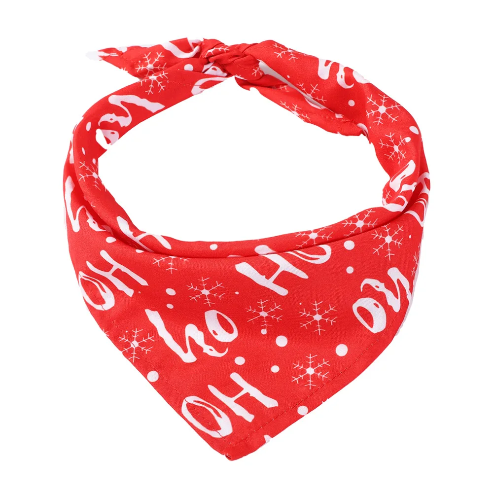 Wholesale Factory Directly Patterned Kerchief Christmas Holiday Party Sublimation Dog Bandana Pet Scarf Sublimation Dog Bandana