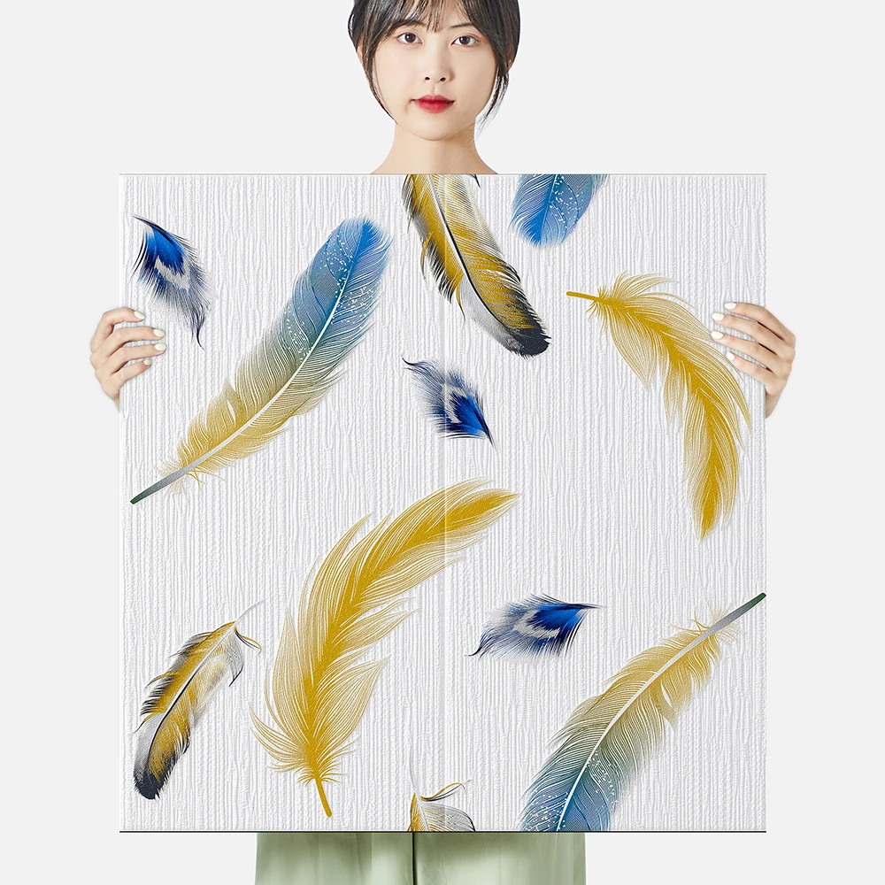 Self adhesive pvc 3d pe foam board wall panels