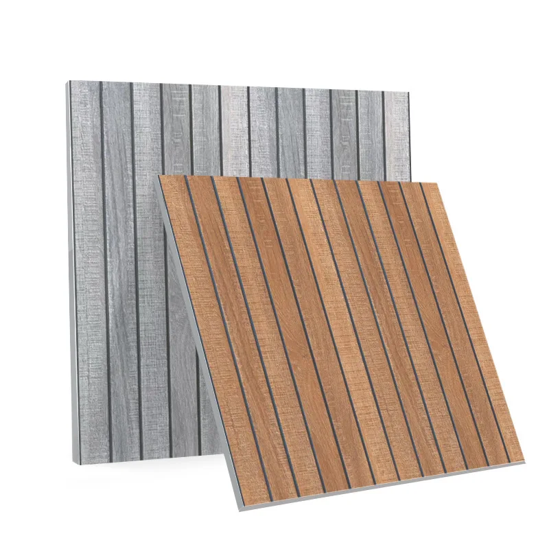 Wood Floor Tile Antique Brick 600 x 600 Wood Grain Brick Yard Floor Tile Non-skid Outdoor Yard Garden Tile