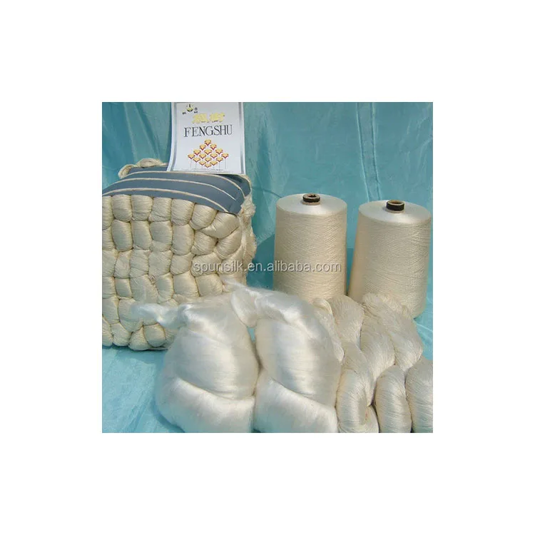 High Quality Wholesales Cheap Price White 100% Spun Raw Silk Yarn