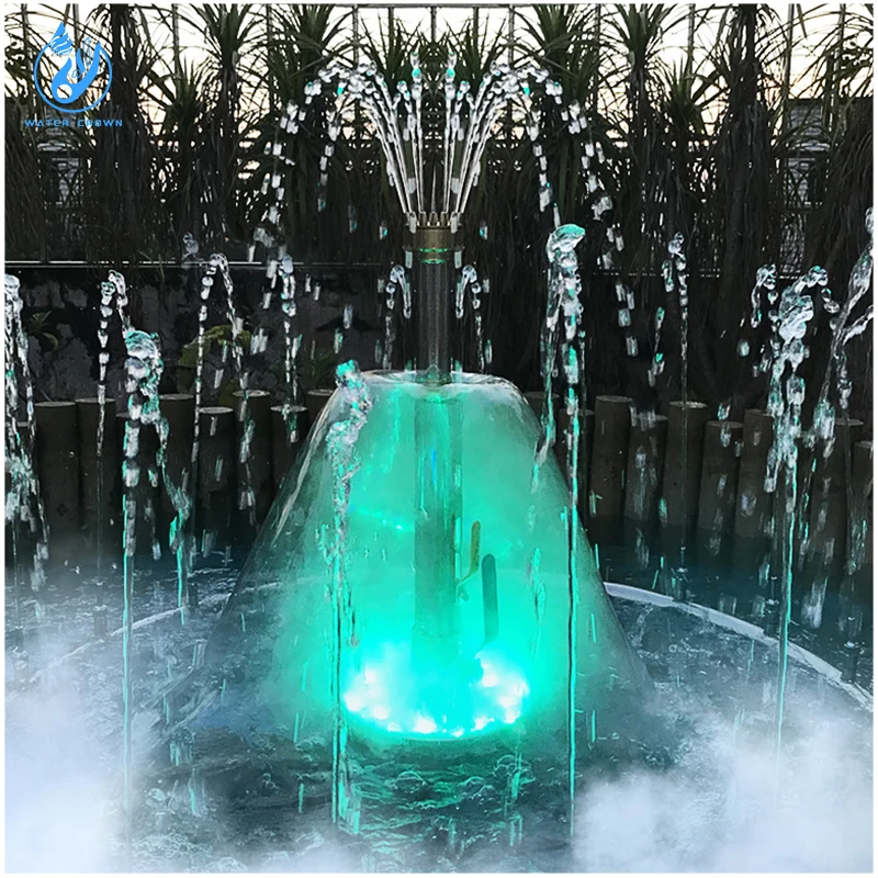 Guangdong Water Crown Manufacturer Customized Fountain Project Garden Fountain RGB Artificial Pool Fountain