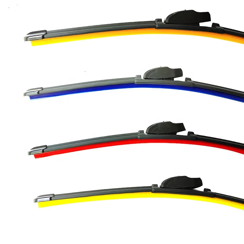 2023 Best Quality Factory Best Wholesale Multi Color Auto Windshield Silicone Soft Wiper Blade Silicone Color Wiper Refill