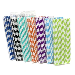 Wholesale Price Striped Paper Drinking Straws For Party Favors Supplies