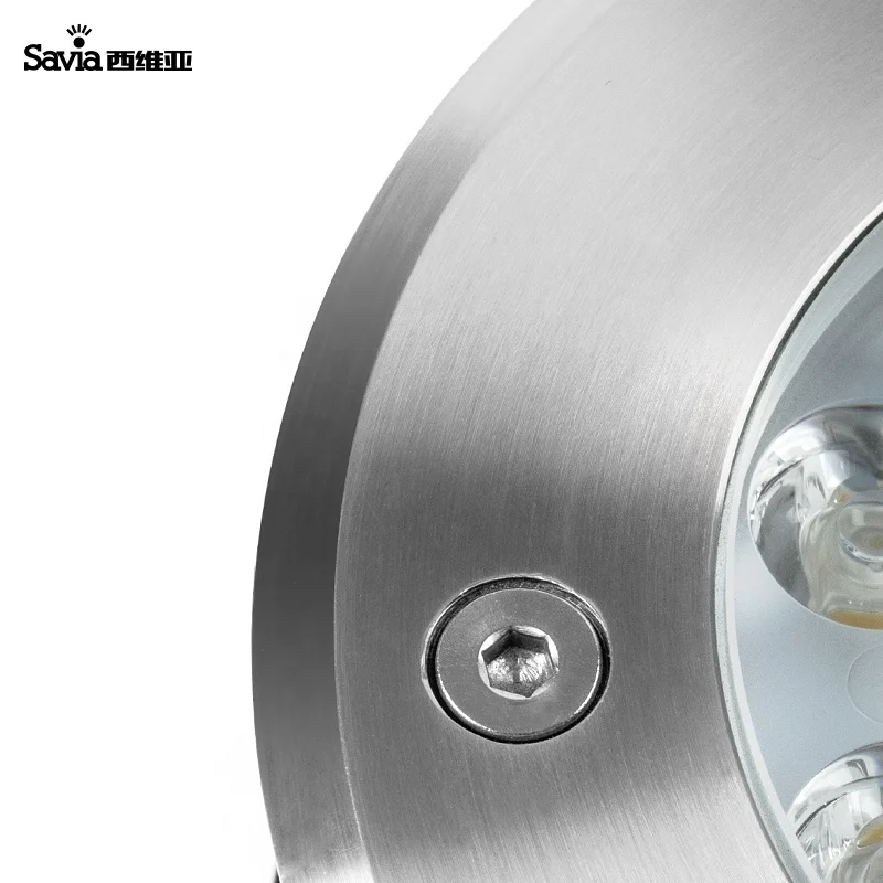 Savia AC 12V 6W LED underwater pond swimming pool light IP68 stainless steel spot light underground buried inground lamp