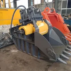 Hydraulic Excavator Attachment Sieve Crusher Bucket For Topsoil Compost Asphalt Sand Gravel Rock Crusher Bucket