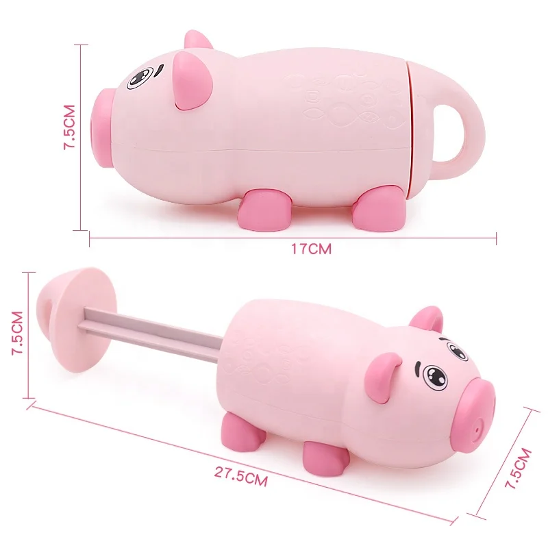 Pig Water Cannon Toy For Bathroom 8 Pieces In One Display Box