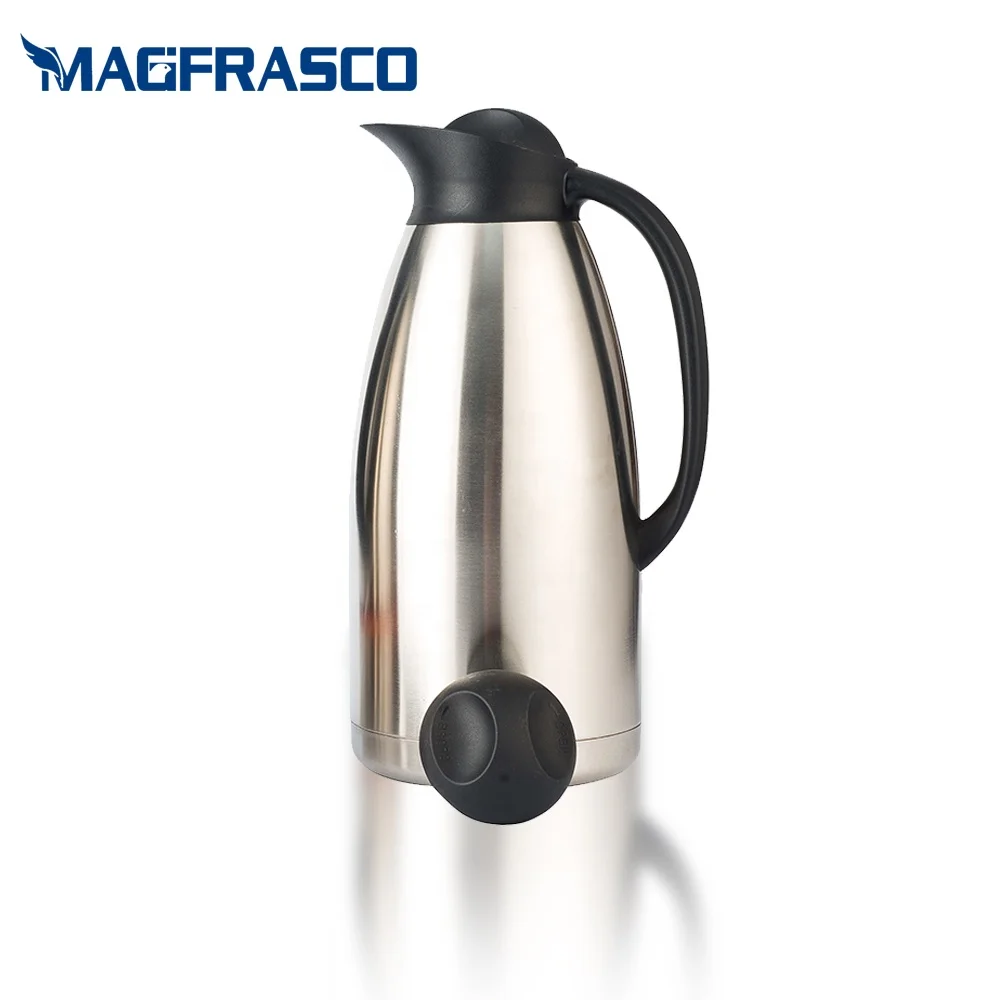 WUJO 3L hotel serving big silver thermos hot cold tea thermos stainless steel vacuum flask