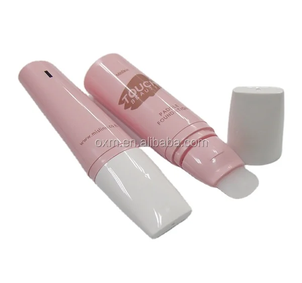 Oval PE/PLastic BB Cream with Silicone Brush Tube for Skin Care Sunscreen Cleanser and Mask Aluminum Material Squeeze Shape