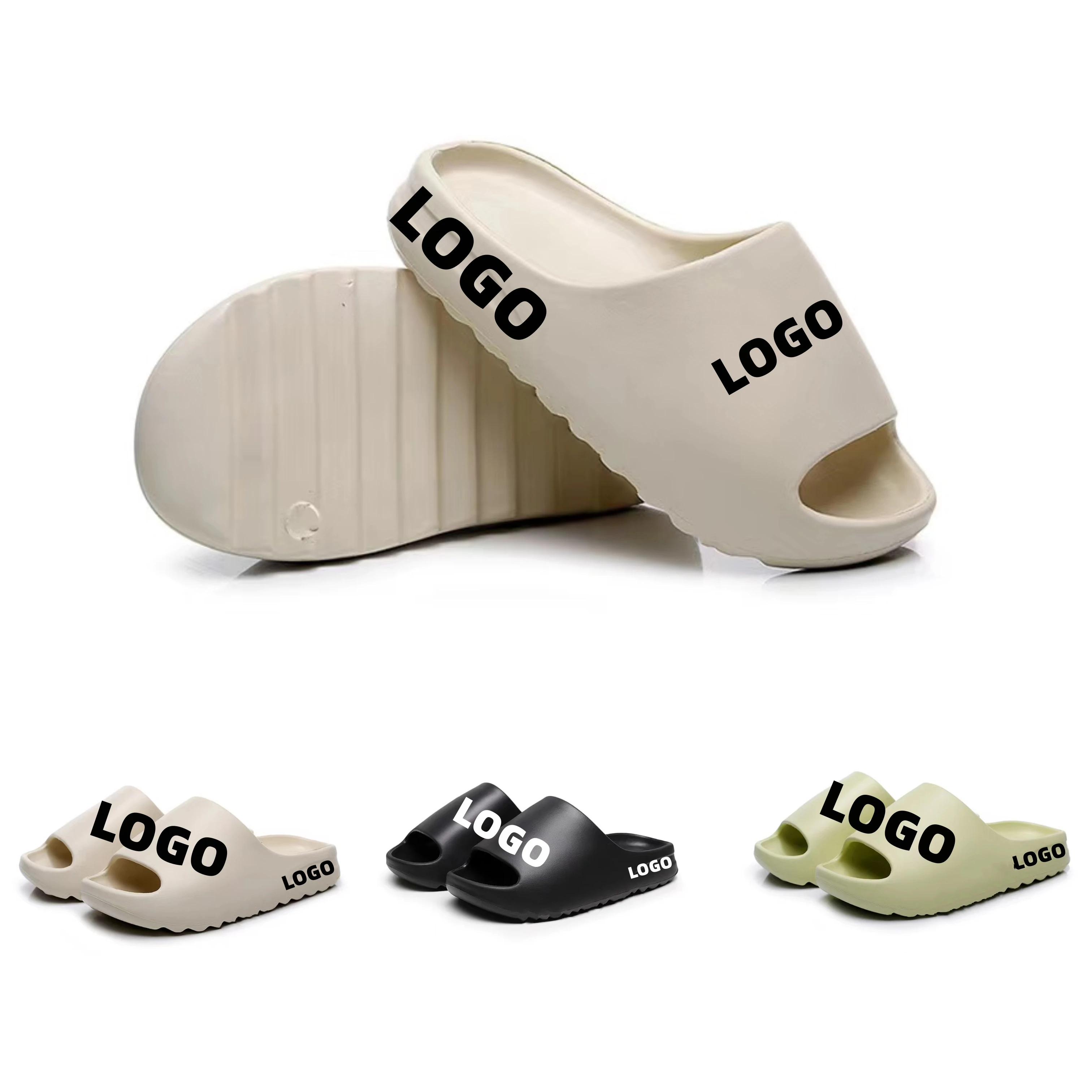 Bosirui New Custom slides slippers Soft Beach Walking Casual Style Indoor outdoor EVA Slides flip-flops slippers flat sandals