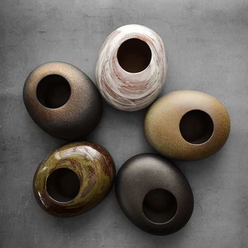 Modern Japanese Flower Arrangement Vase Creative Living Room Decoration Ceramic Zen Small Vase