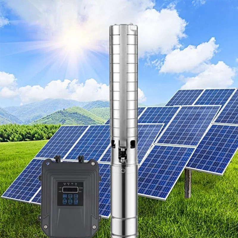 72V1.5HP high lift stainless steel solar submersible pump 101m high pressure agricultural irrigation deep well pump