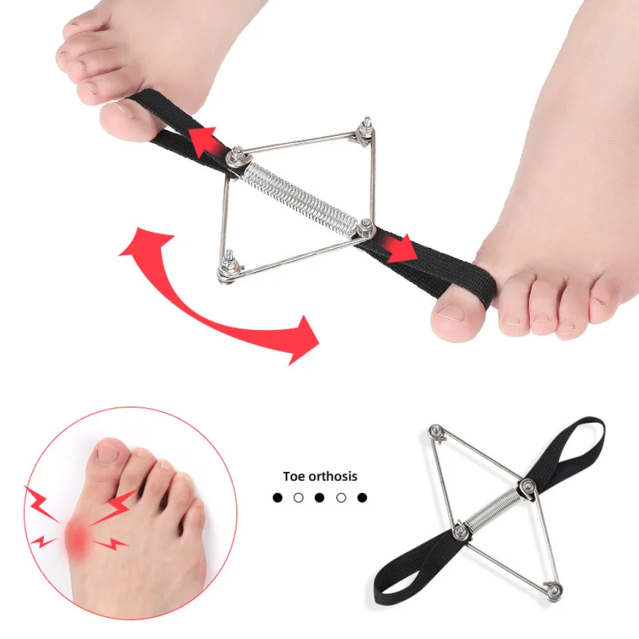 Big toe Separator Training belt Hallux valgus Corrector tension Strap Stainless Steel Springs foot Bunion stretch toe orthotics