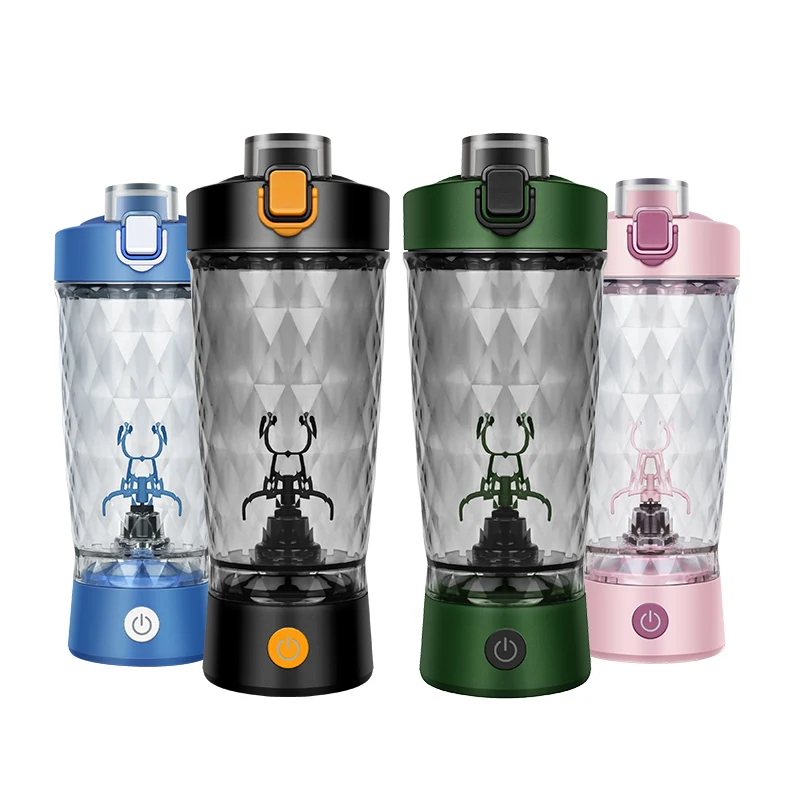 Custom Logo Leak-Proof Plastic Automatic Drink Water Shaker Bottle Gym Sports Jug Travel Large Outdoor Bag Model Wide 650 ML