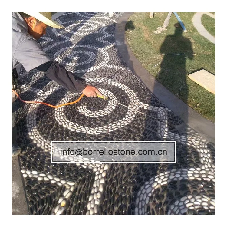 polished stone for foot massage mat pebble mat