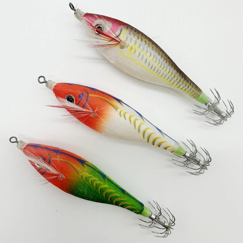 8.5cm Squid Rush Egi Jig  Baits Shrimp Lure luminous Japanese yo zuri Gambar Floating Sutte Octopus Squid Jig