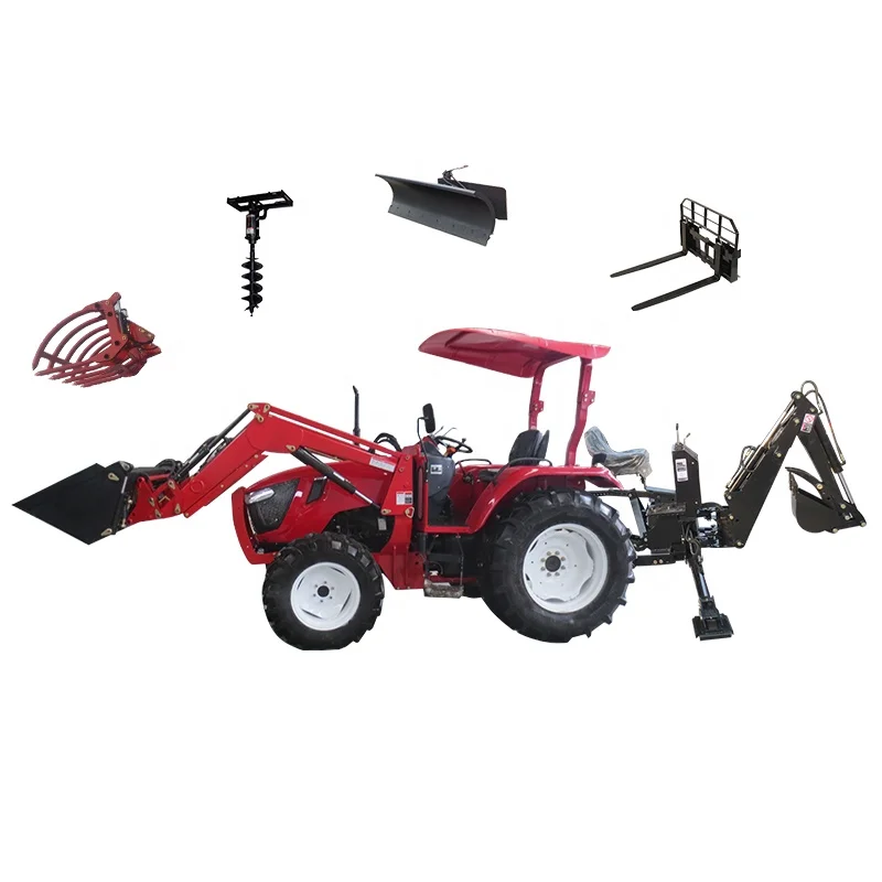 SAAO Group Factory TLB Backhoe Loader Tractor with Front End Loader and Backhoe