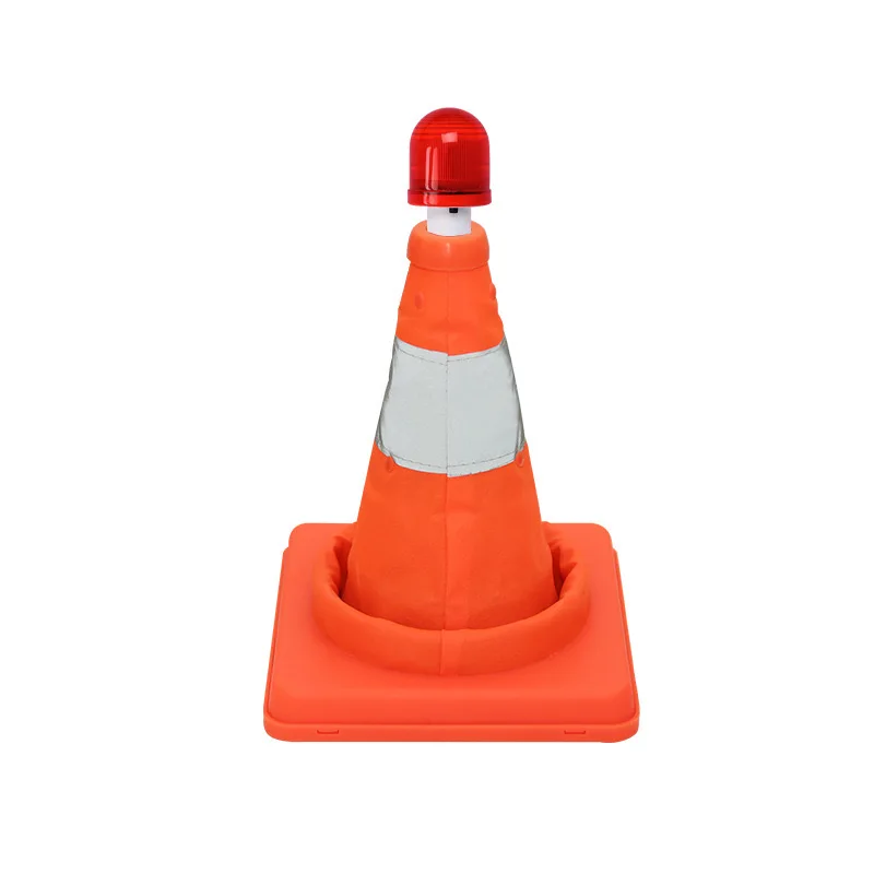 Foldable road barrier warning reflective road cones for airport, park, parking