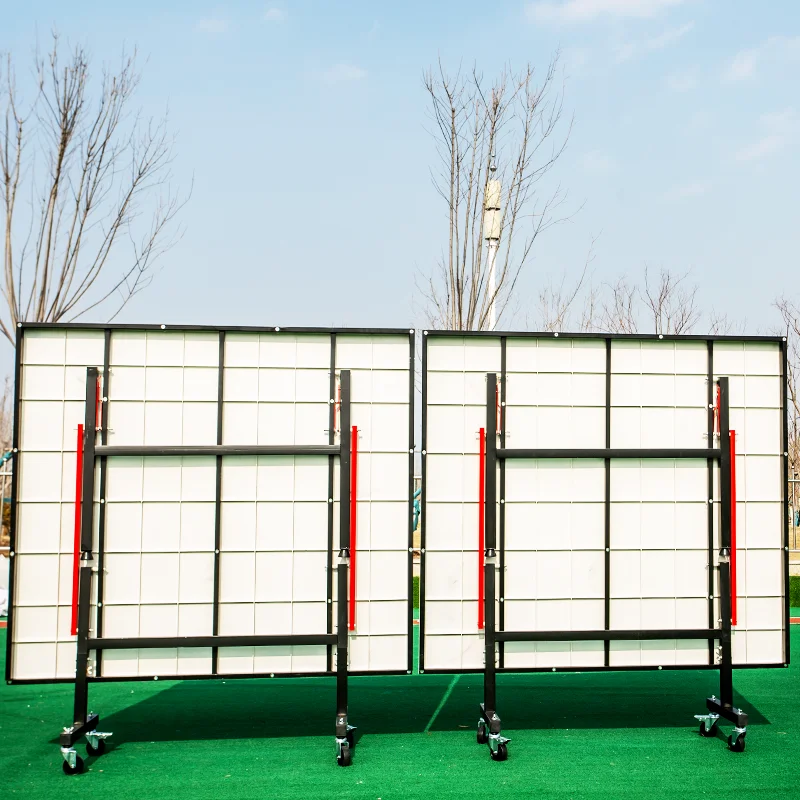 Offical size outdoor tennis table foldable table desk with wheel training steel metal frame tube waterproof ping-pong tables