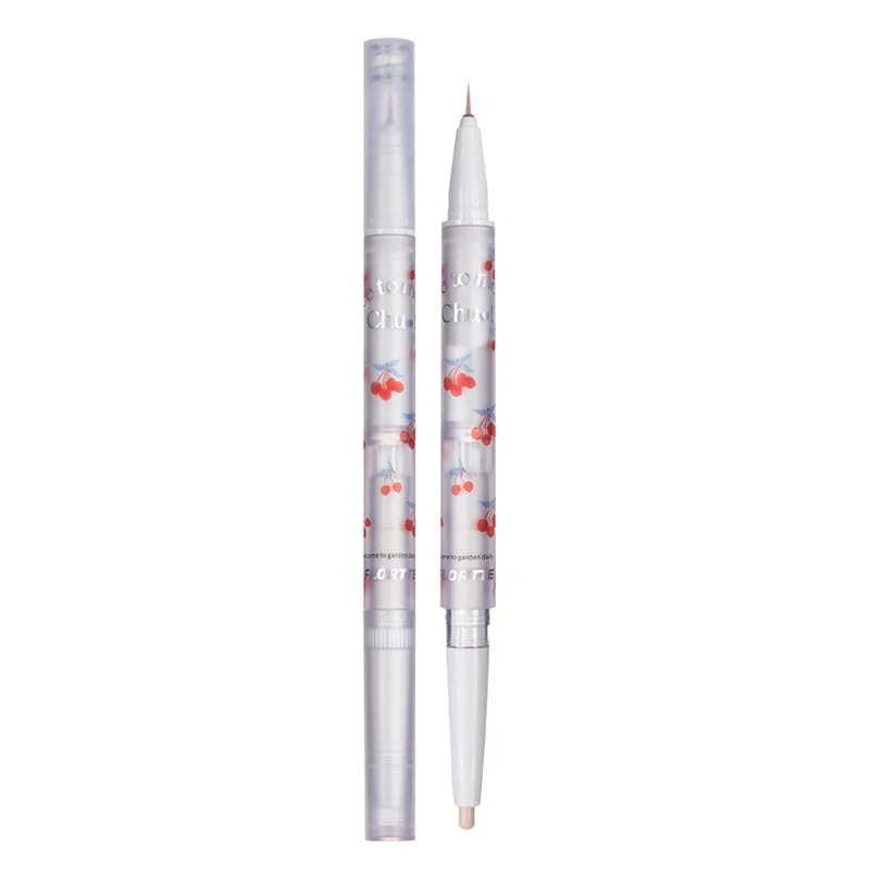 FLORTTE  First Kiss Baby Series Eye Liquid Makeup Double-Ended Silkworm Pen with Pearlescent Brightening Effect