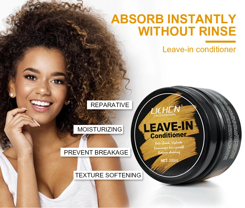 Private label hydrating vegan organic repair leave in conditioner african curly hair