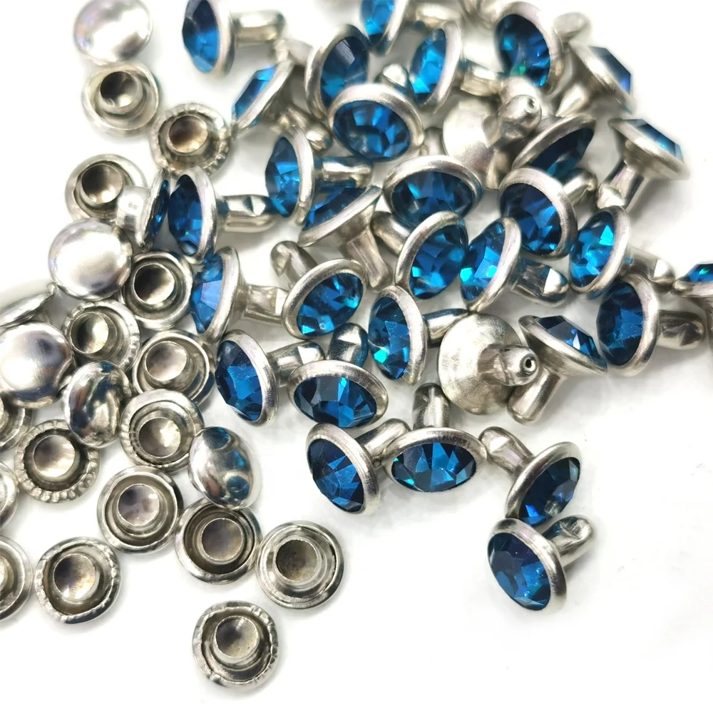 Высококачественные декоративные заклепки RH003 со стразами для сумок, кожаные украшения со стразами, заклепки для обуви