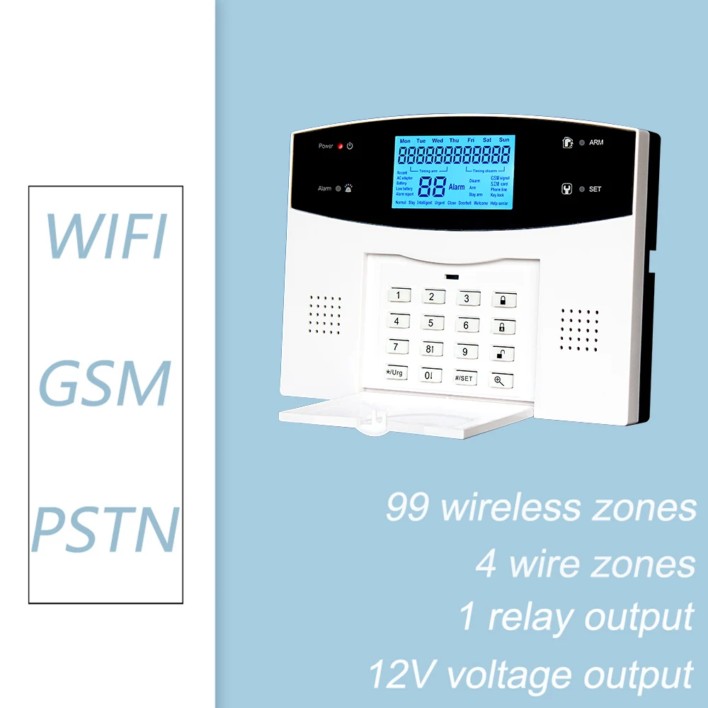 2023 NEW Anti-theft Alarma Burglar Wifi+GSM+PSTN Mobile Call Alarm System Motion Light Sensor