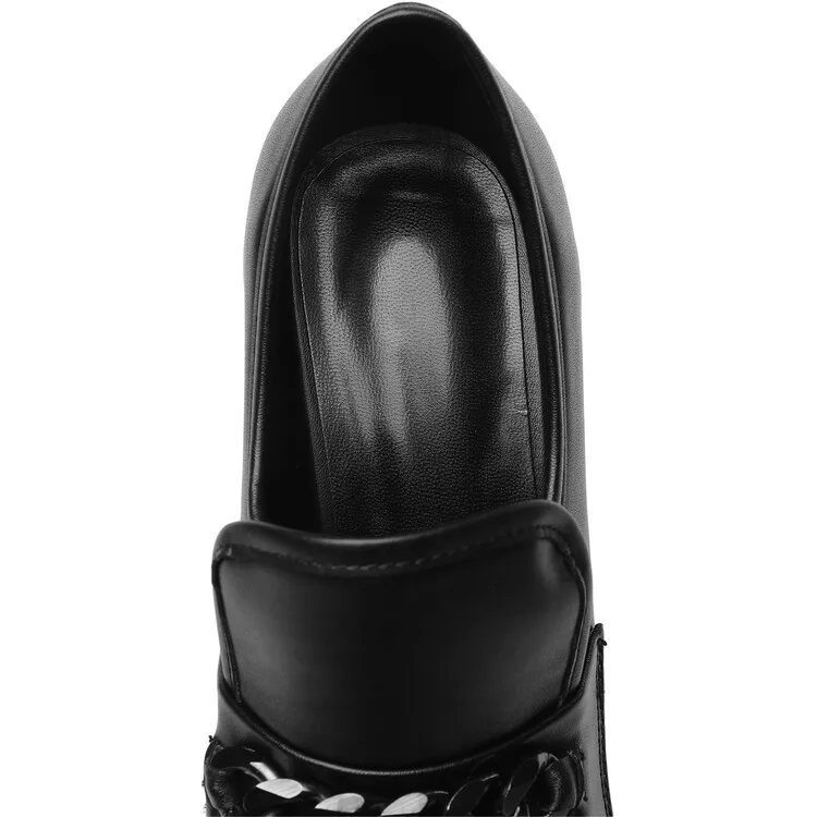 Stylish Designer Brand Women Shoes Square Toe Double Platform Pumps Chunky heel Slip-on Office Lady High Heel Grundfos Pumps