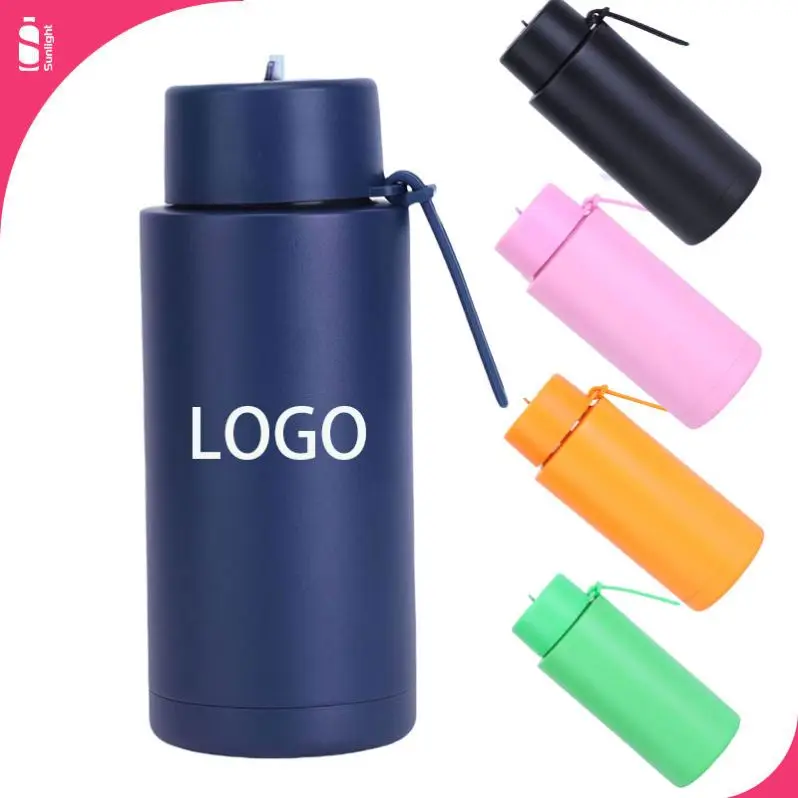 A1 style 34oz stainless steel insulated vacuum flask 1l ceramic reusable drink water bottles