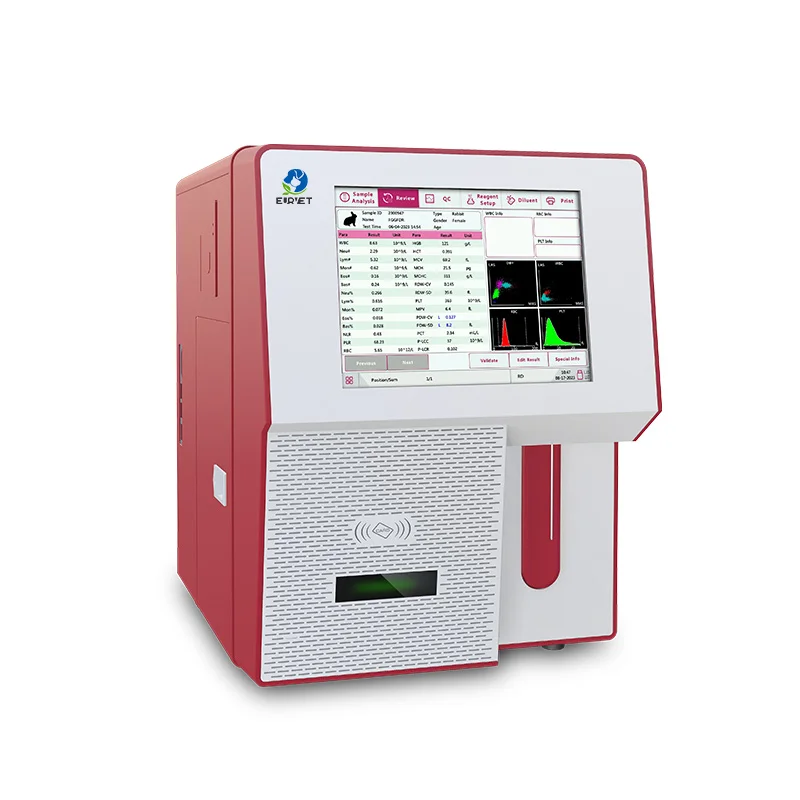 EUR VET Stable Quality Auto Hematology Analyzer Veterinary Equipment Best Price CBC Hematology Analyzer