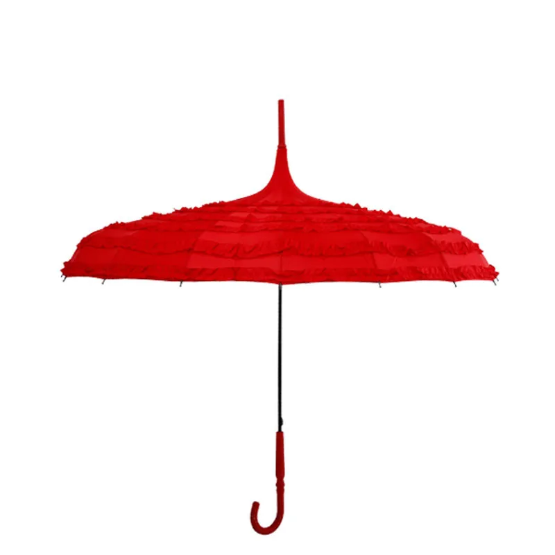 Fancy Design Pagoda Lace Parasol Wedding Umbrella