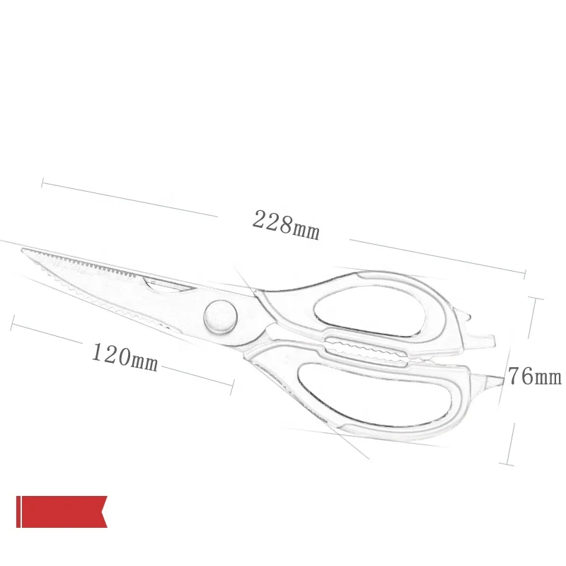 Kitchen scissors with magnet sheath