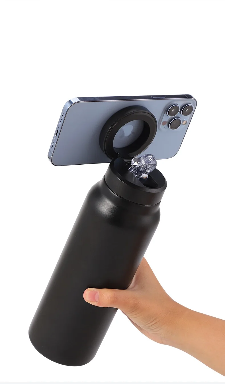 2024 Top Seller AMZ 720ml/25oz 304 Metal Vacuum Insulated Water Bottles Phone Magnet Magsafe Thermos Office Cup Drink Giveaways