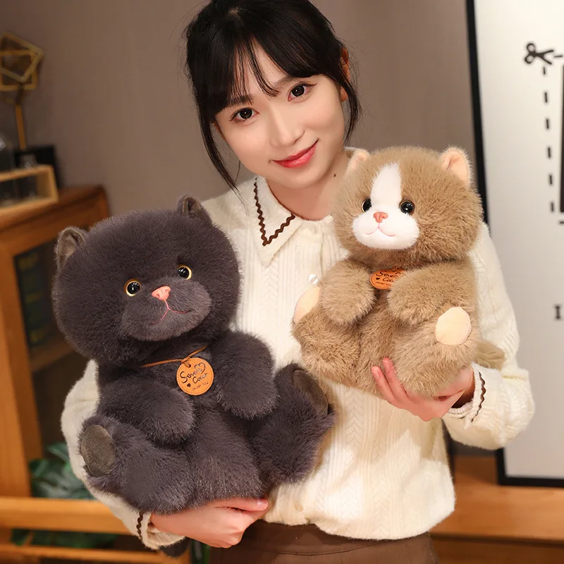 Manufactory Direct Factory Sale Customized Cat Plush Toy Soft Cotton Fabric Logo Imprinted Gift