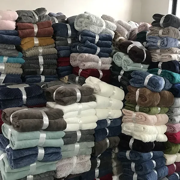 Manufacture Hot Sale Double Layer Super Soft Stock Plush Flannel Fleece Throw Quickly Delivery Fast Coral Polar Bed Blankets